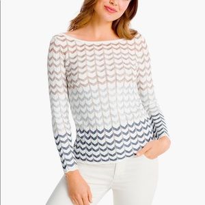 WHBM Metallic Zigzag Sweater
